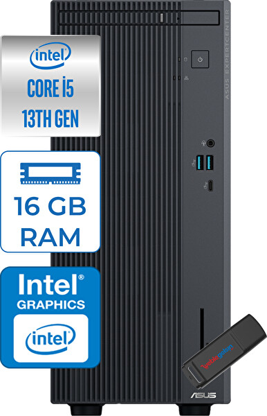 Asus Expertcenter P500MV Intel Core I5-13420H 16 GB RAM 1 TB SSD FreeDOS Minitower WA5136216512B0DF03+Zettausbbellek