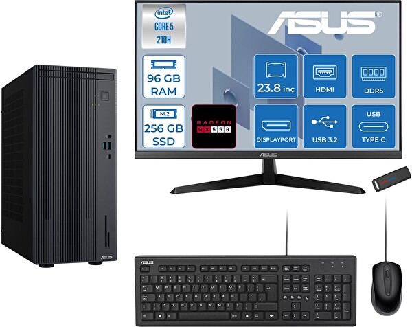 Asus Expertcenter P500MV Ultra 5 210H 96 GB 256 GB SSD 23.8