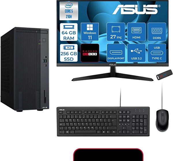 Asus Expertcenter P500MV Ultra 5 210H 64 GB RAM 256 GB SSD 27