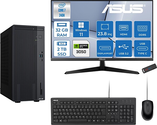 Asus Expertcenter P500MV Ultra 7 240H AI 32 GB 2 TB SSD 23.8
