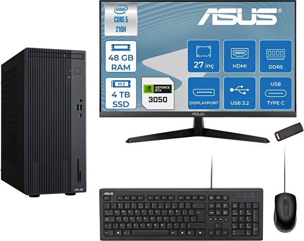 Asus Expertcenter P500MV Ultra 5 210H 48 GB RAM 4 TB SSD 27