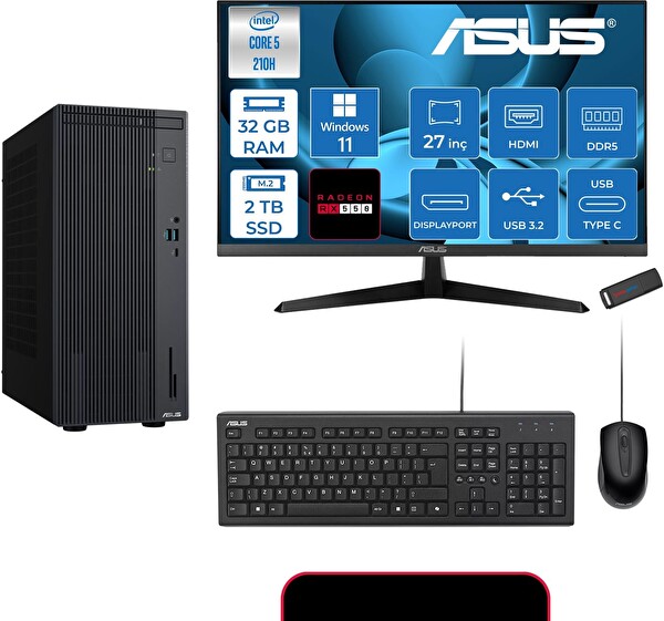 Asus Expertcenter P500MV Ultra 5 210H 32 GB RAM 2 TB SSD 27