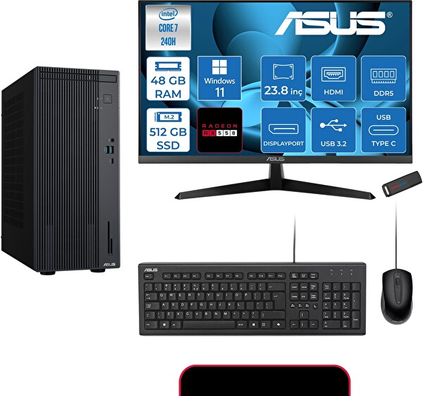 Asus Expertcenter P500MV Ultra 7 240H AI 48 GB 512 GB SSD 23.8
