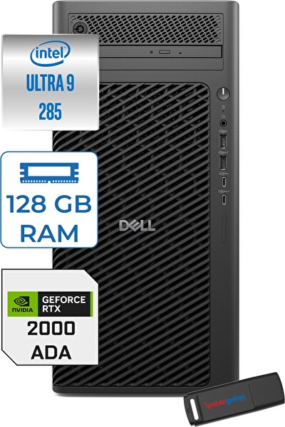 Dell Pro Max T2 Ultra 7 265K 5.5 Ghz 192 GB 512 GB SSD W11 Pro Rtx A2000 Ada 16 GB FCT2250265K2000P37 - Zetta USB