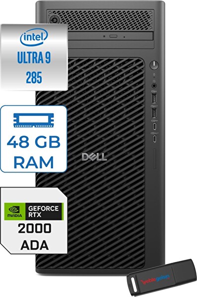 Dell Pro Max T2 Ultra 7 265K 5.5 Ghz 48 GB 6 TB SSD W11 Pro Rtx A2000 Ada 16 GB FCT2250265K2000P11 - Zetta USB Bellek