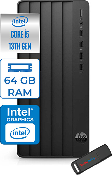 HP 290 Pro G9 Intel I5-13400 64 GB RAM 2 TB SSD Intel UHD Graphics 730 W11 Home HPB6JD6ESH24 - Zetta USB Bellek