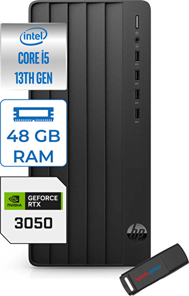 HP 290 Pro G9 Intel I5-13400 48 GB RAM 256 GB SSD 6 GB RTX3050 W11 Home RTB6JD6ESH16 - Zetta USB Bellek