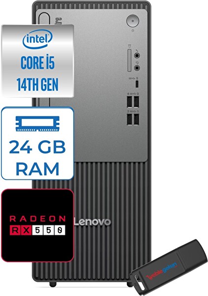 Lenovo Thinkcentre Neo 50T G5 I5 14400 24 GB 256 GB SSD 21.5