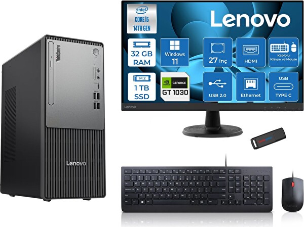 Lenovo Thinkcentre Neo 50T G5 I5 14400 32 GB 1 TB SSD 27