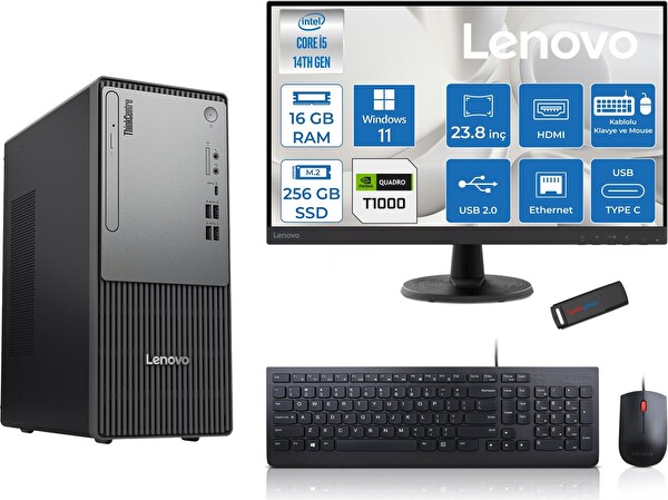 Lenovo Thinkcentre Neo 50T G5 i5-14400 16 GB 256 GB SSD 23.8