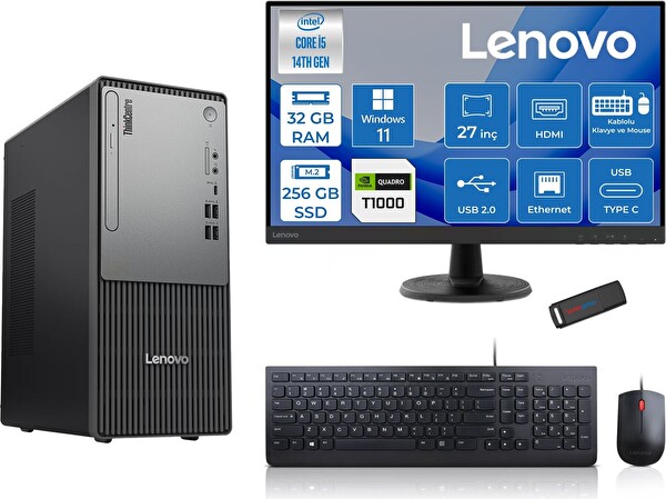 Lenovo Thinkcentre Neo 50T G5 i5-14400 32 GB 256 GB SSD 27