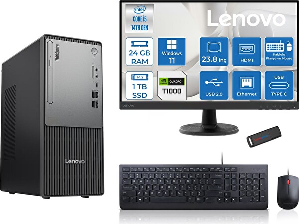 Lenovo Thinkcentre Neo 50T G5 i5-14400 24 GB 1 TB SSD 23.8