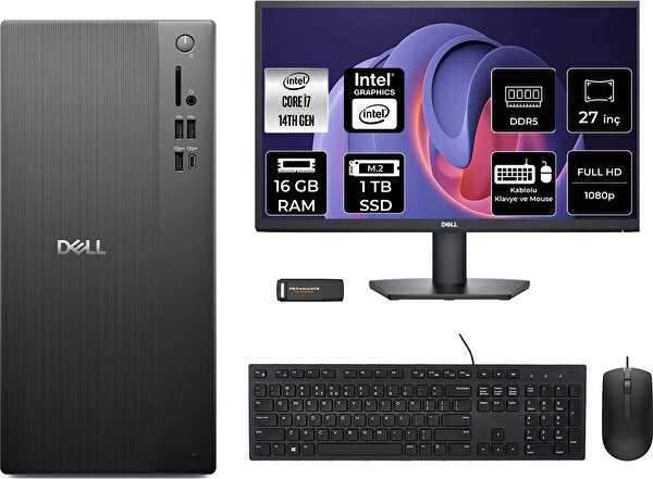 Dell Tower ECT1250 i7 14700 16 GB 1 TB SSD 27