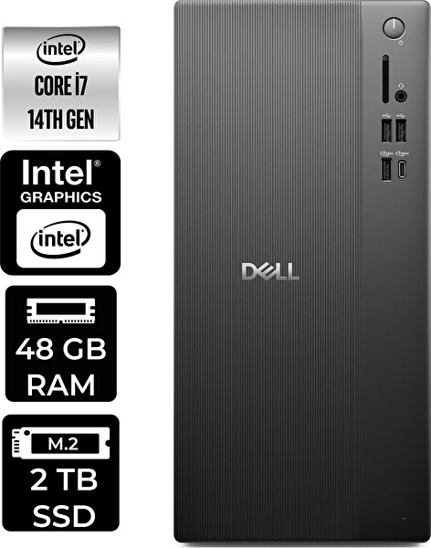 Dell Tower ECT1250 i7 14700 48 GB 2 TB SSD W11P Masaüstü PC - PER4 Bellek RPLSR007UP351