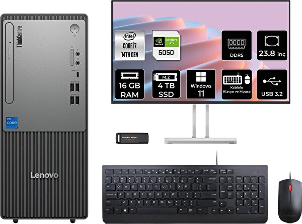 Lenovo TC Neo 50T Gen 5 i7 14700 16 GB 4 TB SSD RTX5050 - 8 GB 23.8