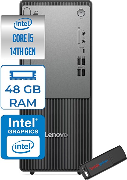 Lenovo Thinkcentre Neo 50T G5 I5 14400 48 GB 256 GB SSD 21.5