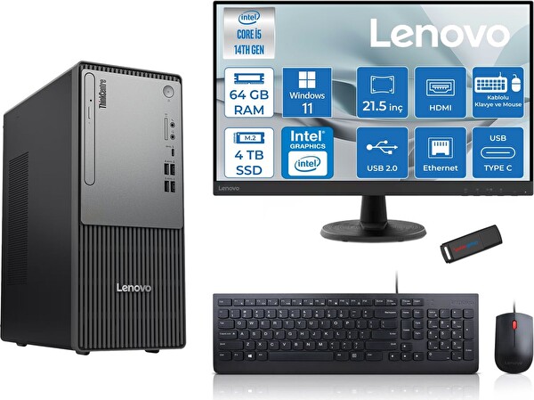 Lenovo Thinkcentre Neo 50T G5 I5 14400 64 GB 4 TB SSD 21.5