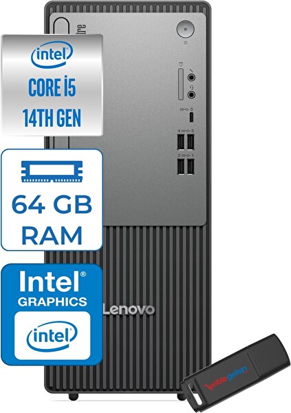Lenovo Thinkcentre Neo 50T G5 I5 14400 64 GB 512 GB SSD 23.8