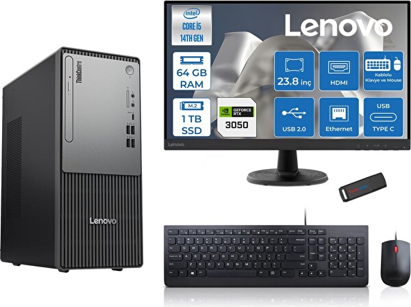 Lenovo Thinkcentre Neo 50T G5 i5-14400 64 GB 1 TB SSD 23.8
