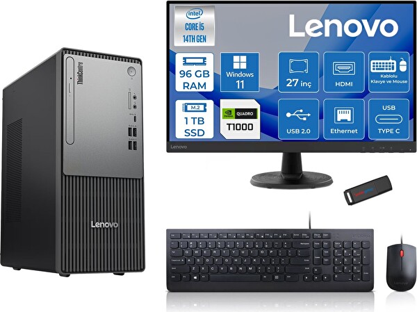 Lenovo Thinkcentre Neo 50T G5 i5-14400 96 GB 1 TB SSD 27