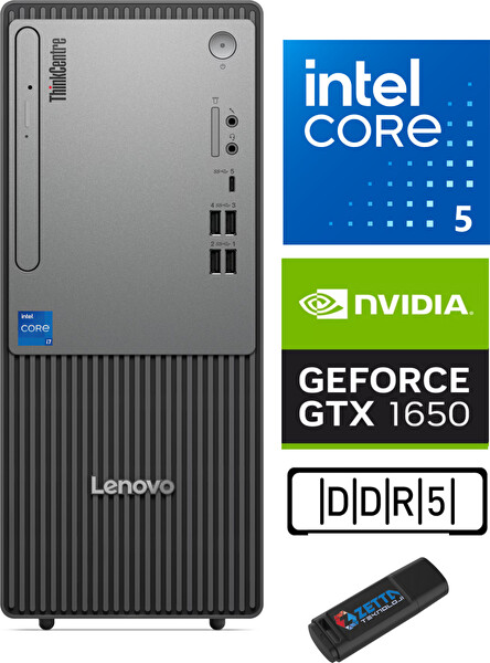 Lenovo Thinkcentre Neo 50T Gen 5 I5 13400 96 GB 1 TB SSD 4 GB-GTX1650 WİN11PRO NEO12UB000ETRTXW28 - Zetta USB Bellek