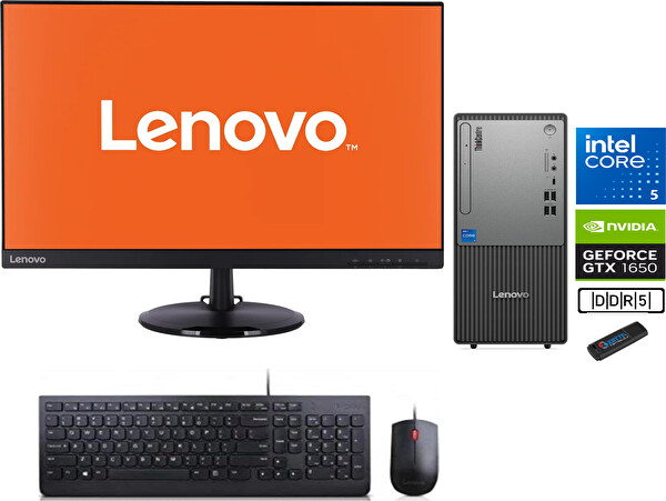 Lenovo Thinkcentre Neo 50T G5 I5 13400 64 GB 2 TB SSD 4 GB-GTX1650 23.8mon WİN11PRO NEO12UB000ETRTXYW24 - Zetta USB