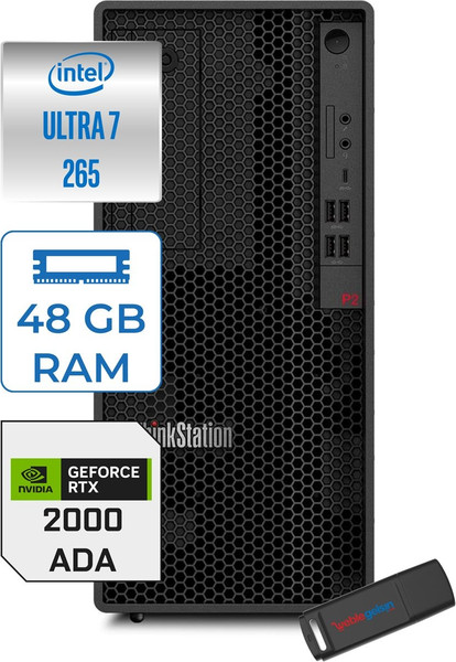 Lenovo Thinkstation P2 Gen2 Ultra 7 265 48 GB 4 TB SSD 16 GB RAM-RTX2000 Platinum FreeDOS 30JQ0037TRF20 - Zetta USB