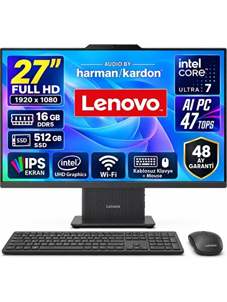 Lenovo IdeaCentre 27ILL11 Intel Core U7-256V 16 GB RAM 512 GB SSD 27