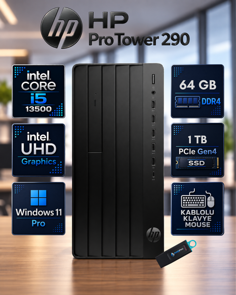 HP Pro Tower 290 G9 i5-13500 64 GB RAM DDR4 1 TB SSD UHD Graphics 23.8