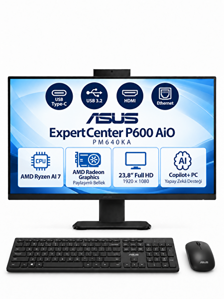Asus ExpertCenter P600 PM640KA S2 AMD Ryzen AI 7 350 16 GB RAM 1 TB SSD 23.8
