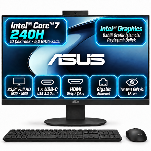 Asus V440VAK-C7321TBB0DS3 Intel Core 7 240H 16 GB DDR5 RAM 2 TB SSD 23.8