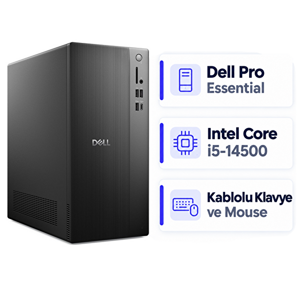 Dell Pro Essential QVT1260 Intel Core i5-14500 32 GB RAM 512 GB SSD W11 Pro Masaüstü Bilgisayar BTO005B_QVT1260_U 007