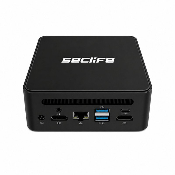 Seclife MP-Z045 Intel i5-12450H 8 GB RAM 500 GB SSD FreeDOS Mini Masaüstü Bilgisayar Siyah