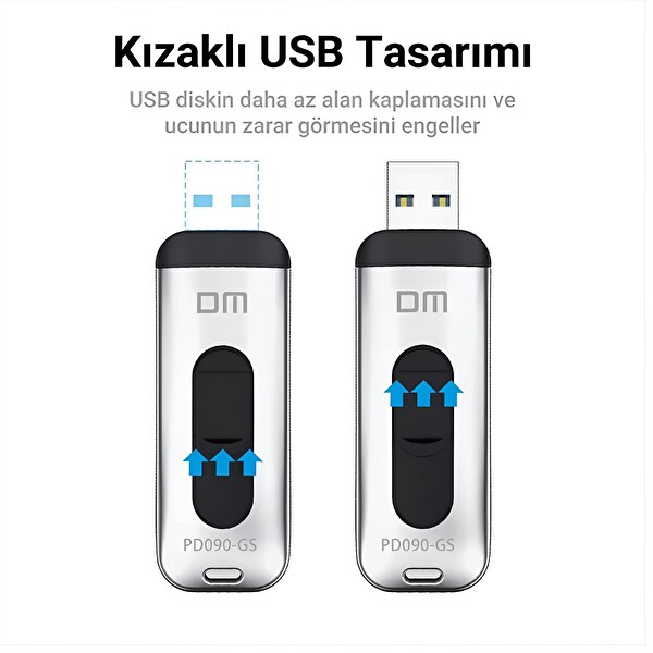 DM PD090 USB 3.0 Alüminyum 256 GB Flash Bellek