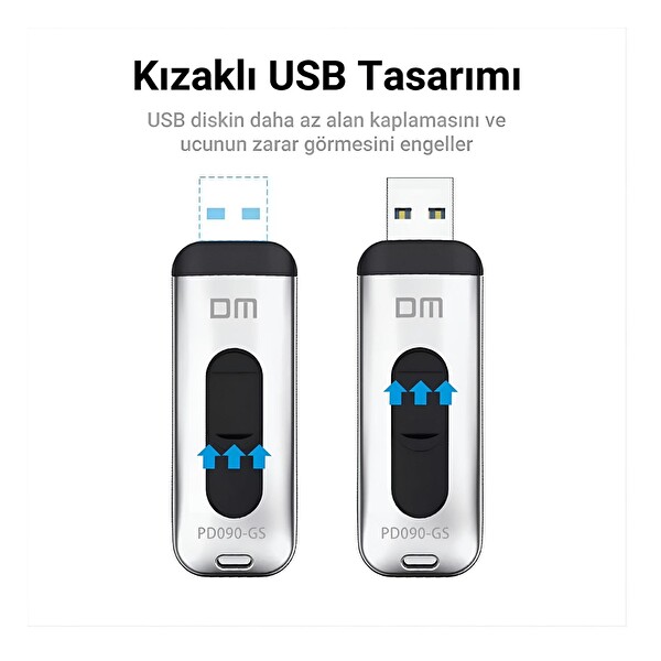 DM PD090 USB 3.0 Alüminyum 64 GB Flash Bellek