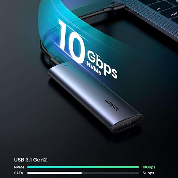 Ugreen M.2 Nvme Type-C 3.1 Gen2 Pcie M-Key M+B Key Disk Kutusu