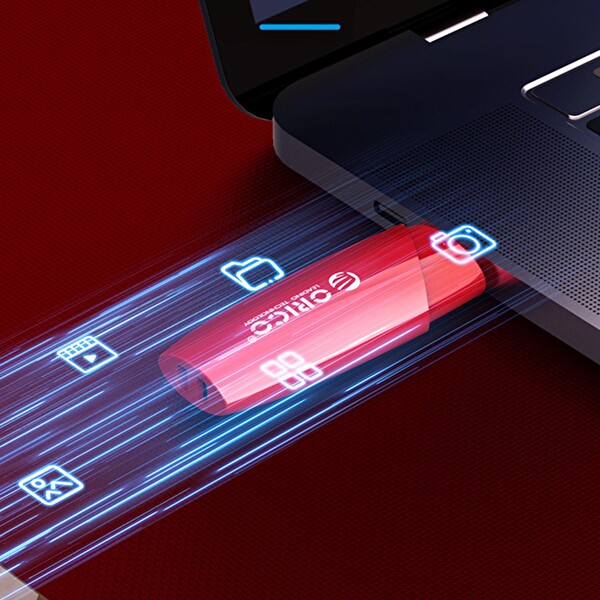 Orico USB 2.0 32 GB Kırmızı Flash Bellek