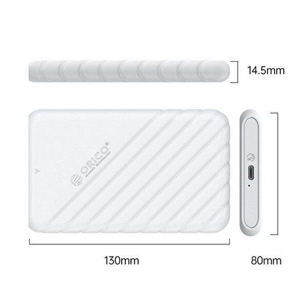 Orico 25PW1C-C3-WH-EP Type-C To Type-C USB3.1 Gen1 6Gbps 2.5