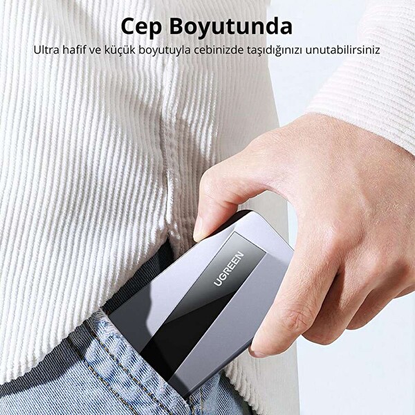Ugreen 80861 1 TB USB 3.1 Gen 2 10 GBPS Harici Taşınabilir M.2 NVMe SSD