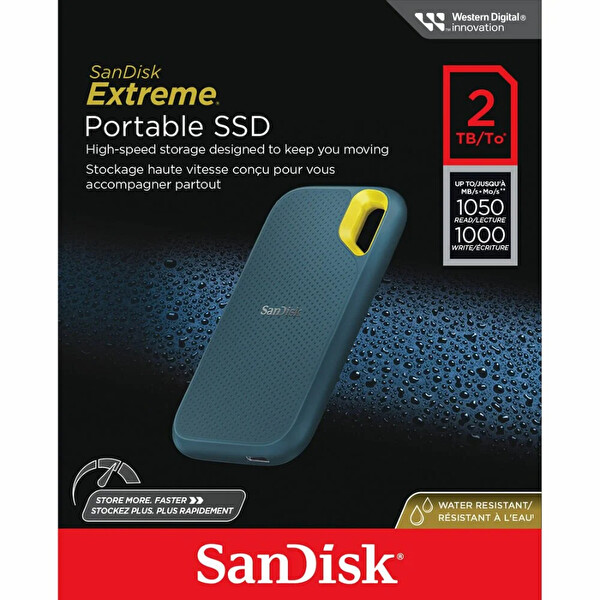 Sandisk Extreme SDSSDE61-2T00-G25M 2 TB 1050 MB/sn V2 Taşınabilir SSD