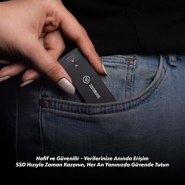 NPO DK01 USB-A/Type-C 22x42 M.2 NVMe Taşınabilir Harici SSD için Boş Kutu