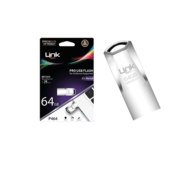 Linktech Linktech P464 Premium Pro USB 3.0 25MB/s 64GB Flash Bellek