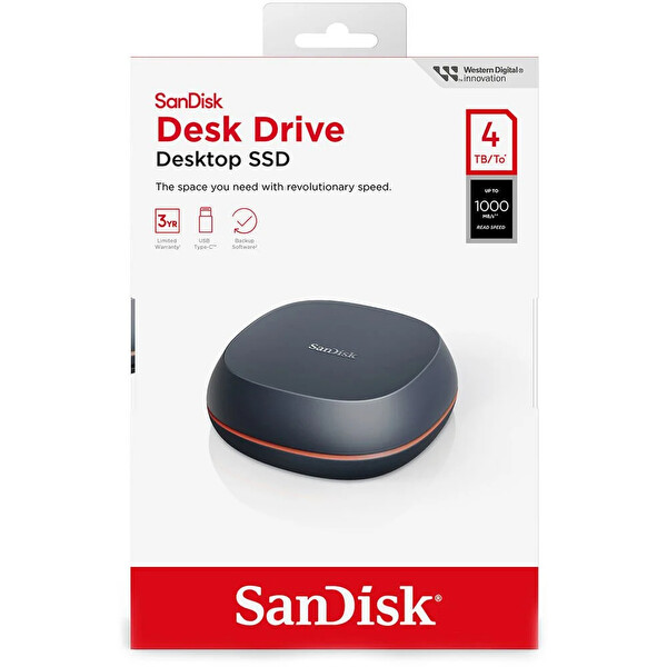 Sandisk Desk Drive 4TB 1000MB/s USB 3.2 Gen2 Harici SSD SDSSDT40-4T00-EM25