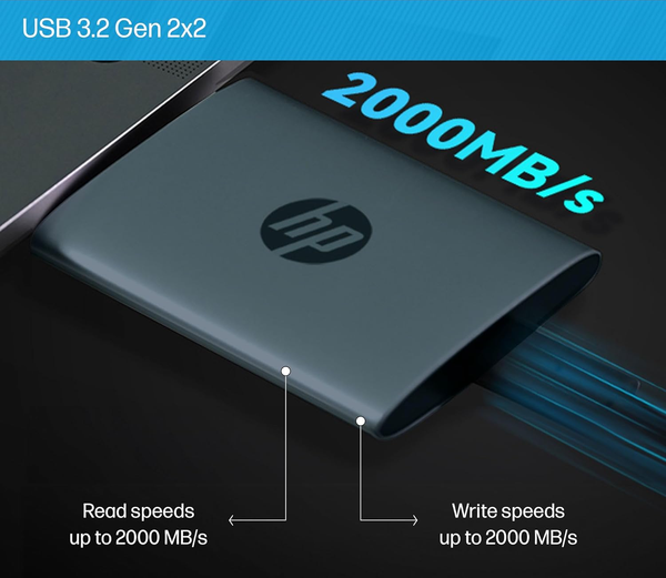HP P900 1TB 2000MB/s-2000MB/s Type-C 3.2 PS4-PS5-PC-Telefon-Tablet ...
