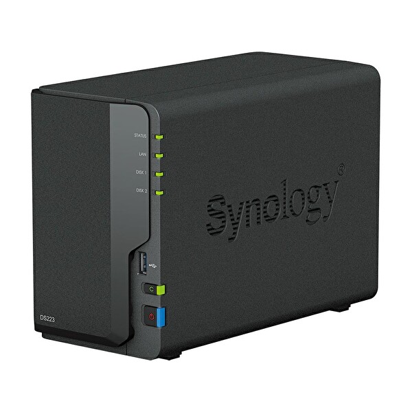 Synology DS223 (2x18TB Desteği) RAID (0-1) NAS Depolama Ünitesi
