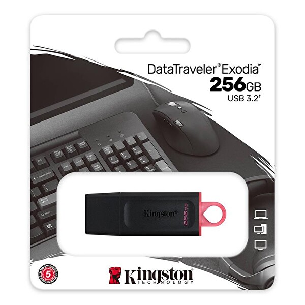 Kingston 256GB Exodia USB 3.2 Flash Bellek DTX/256GB