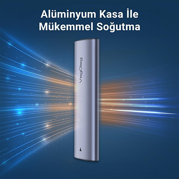 VegGieg 10Gbps USB 3.1 GeN2 M.2 SATA NGFF NVME SSD Disk Kutusu GM03