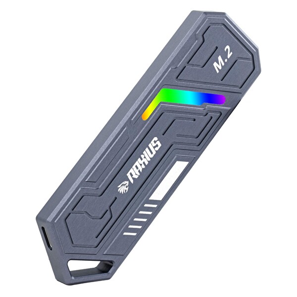 Raxius DK03 USB-A/Type-C Kablolu RGB 512 GB 22x80 M.2 NVMe Taşınabilir Harici SSD