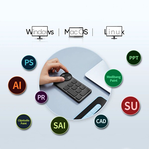 XP-Pen ACK05 Kablosuz Kısayol Uzaktan Kumanda Takımı