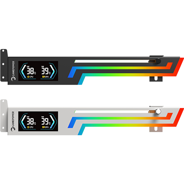 Gamepower Heatsync Siyah ARGB LCD Ekran Kartı Tutucu